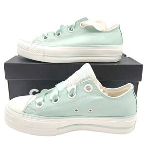Converse (Womens 9) Chuck Taylor Lift OX Platform Shoe Skate Sneaker Sticky Aloe